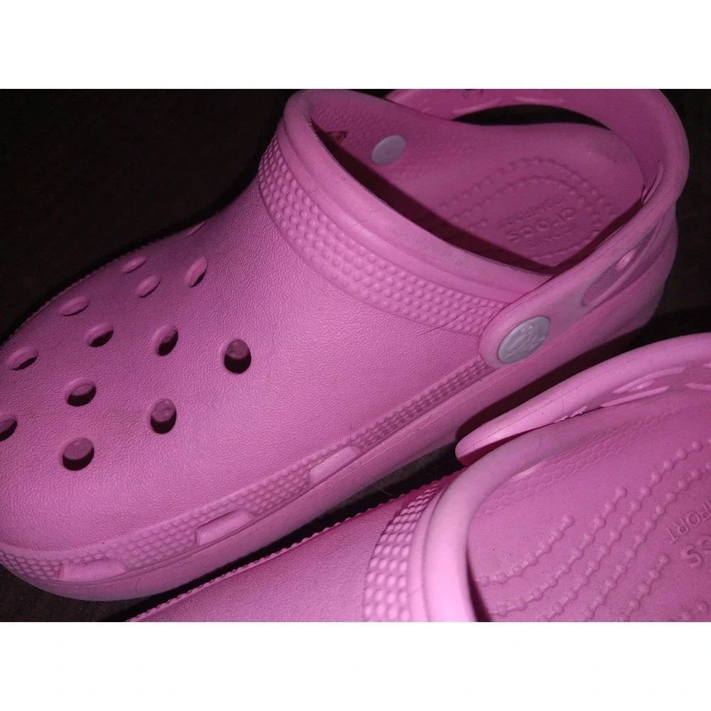 Crocs Classic Crush Clog‎ Pink Sz C13 Platform Shoes Iconic Girls 13